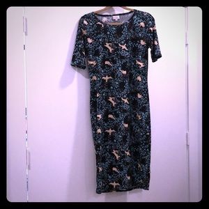 LuLaRoe Julia woodland print